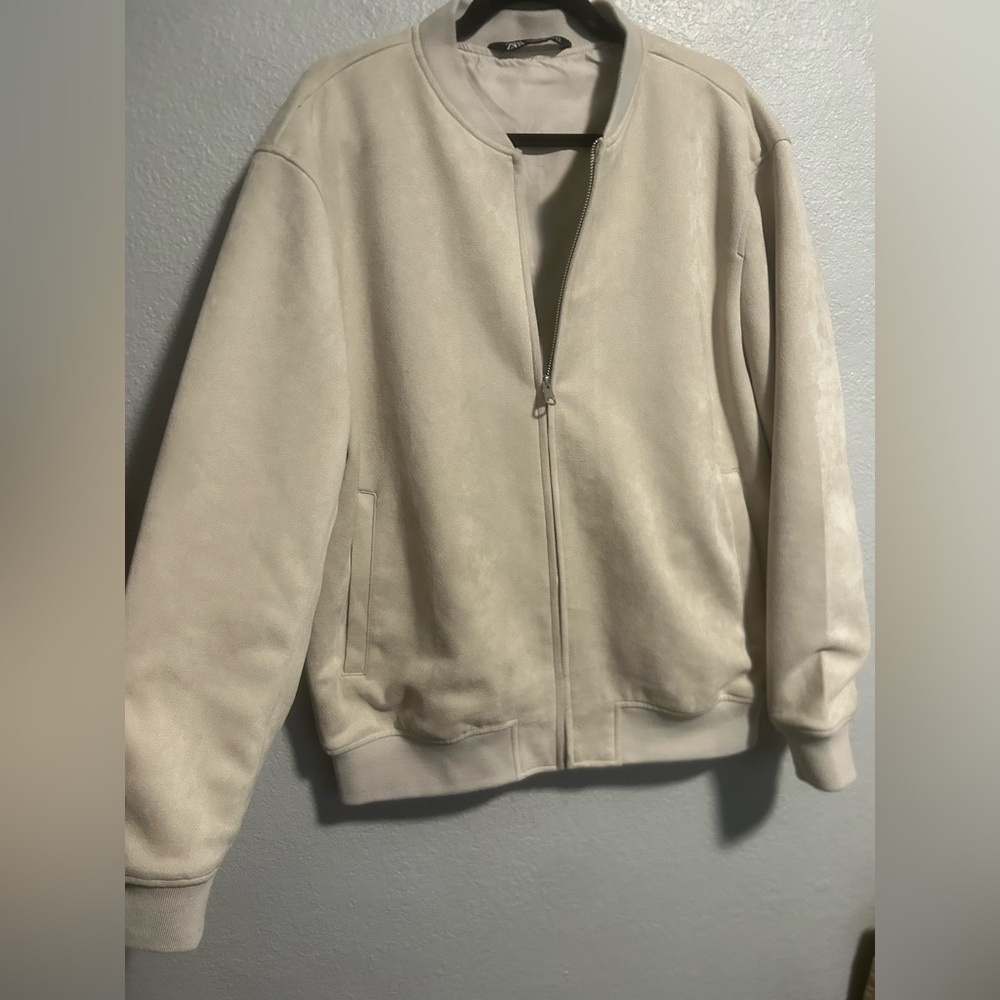 Zara women’s suede bomber jacket
